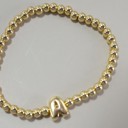  Initial Monogram Bubble Stretch Bead Bracelet | Free Shipping