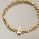  Initial Monogram Bubble Stretch Bead Bracelet | Free Shipping