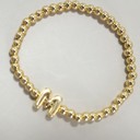  Initial Monogram Bubble Stretch Bead Bracelet | Free Shipping