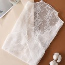 Small White Floral Sheer Lace Trendy Top | S-XL