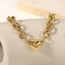  18K Stainless Steel Chuncky Heart Necklace | Free Shipping