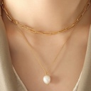  18K Stainless Steel  Pearl Necklace | Free Shipping