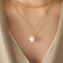  18K Stainless Steel  Pearl Necklace | Free Shipping