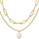  18K Stainless Steel  Pearl Necklace | Free Shipping