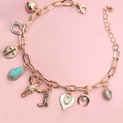 Charm boots & Bullhead Western Bracelet