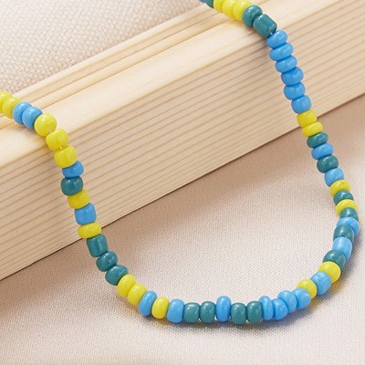 Single Summer Beach  Beaded Necklace
