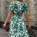  Falling Leaves Waist Band Midi Dress | S-XXL
