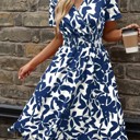  Falling Leaves Waist Band Midi Dress | S-XXL