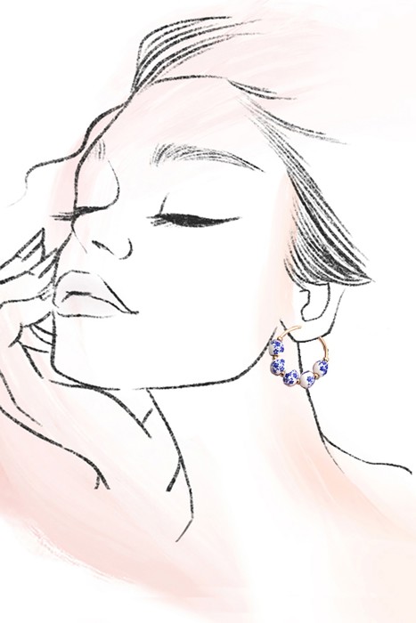  Ceramic Porcelain Hoop Earrings