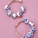   Ceramic Porcelain Hoop Earrings