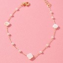  Mother Of Pearl Flower Delicate Gold Bracelet