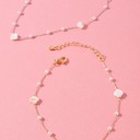  Mother Of Pearl Flower Delicate Gold Bracelet