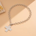 MY DREAM LIFE | Hammered Cross Front Toggle Necklace