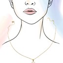  18k Stainless Steel Mother of Pearl Clover Initial Necklace