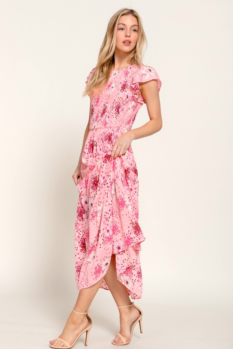 Smocked Charm Floral Dress