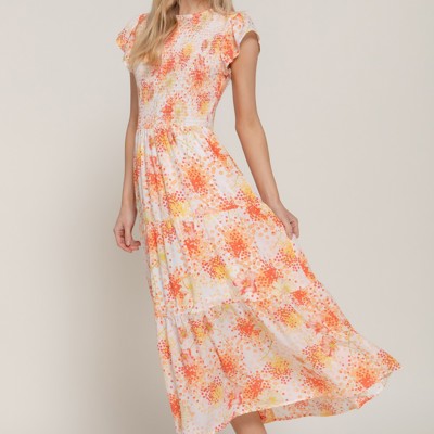 Smocked Charm Floral Dress