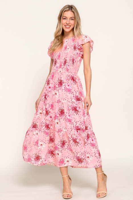 Smocked Charm Floral Dress