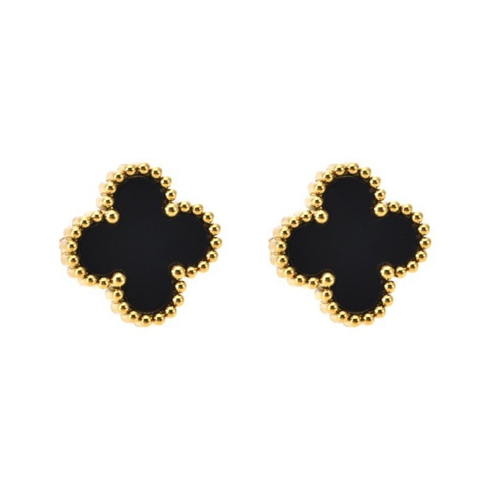 Stainless Steel Vintage Clover Stud Earrings