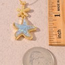 Starfish Drop Shimmery Earrings