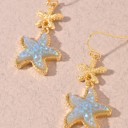  Starfish Drop Shimmery Earrings