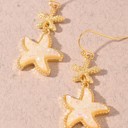  Starfish Drop Shimmery Earrings