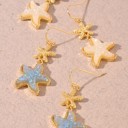  Starfish Drop Shimmery Earrings