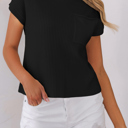  MY DREAM LIFE | Pocket Ribbed Knit Short Sleeve Sweater | S-XL