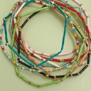 Boho Colorful Ball Beaded Bracelet - Set of 4