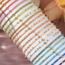 Boho Colorful Ball Beaded Bracelet - Set of 4