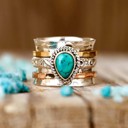  Teardrop Natural Stone Ring | Free Shipping
