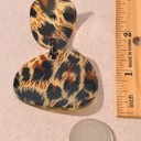  Animal Print Organic Shape Link Dangle Earrings