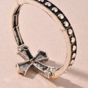  Western Style Rustic Cross Ball Bead Stretch Bracelet