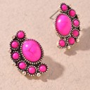  Western Tq Rhinestone Post Earrings