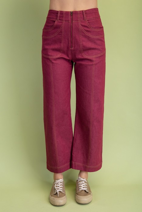 MY DREAM LIFE | Ankle Cropped Exposed Zipper Jeans Like Pants