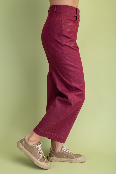 MY DREAM LIFE | Ankle Cropped Exposed Zipper Jeans Like Pants