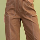  MY DREAM LIFE | Ankle Cropped Exposed Zipper Jeans Like Pants