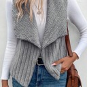  MY DREAM LIFE | Collared Open-Front Teddy Vest | S-XL