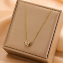  18k Stainless Steel Tarnish Free Barrel Necklace