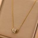  18k Stainless Steel Tarnish Free Barrel Necklace