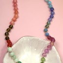 Green-D Natural Stone Semi-precious Glass Mixed Necklace