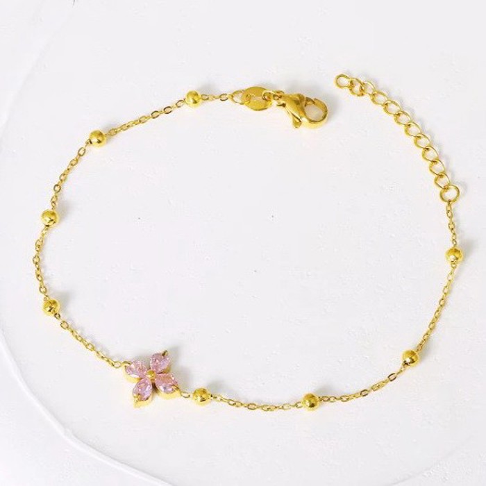 18k Stainless Steel Tarnish Free Gemstone Bracelet