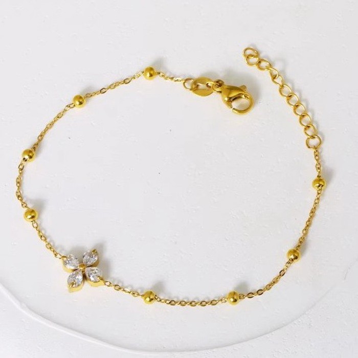 18k Stainless Steel Tarnish Free Gemstone Bracelet