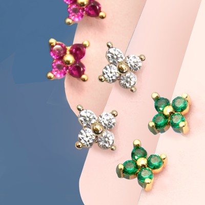 18k Stainless Steel Tarnish Free Stud Earrings