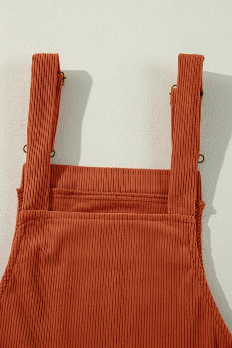 MY DREAM LIFE | Front Pockets Corduroy Overall Dress