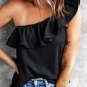  MY DREAM LIFE | One Shoulder Ruffle Tank | S-2XL