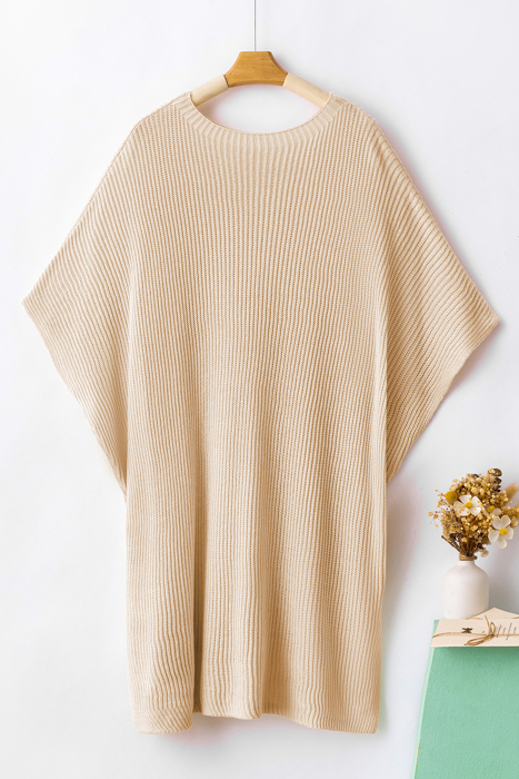 MY DREAM LIFE | Short Sleeve Side Slit Oversized Sweater