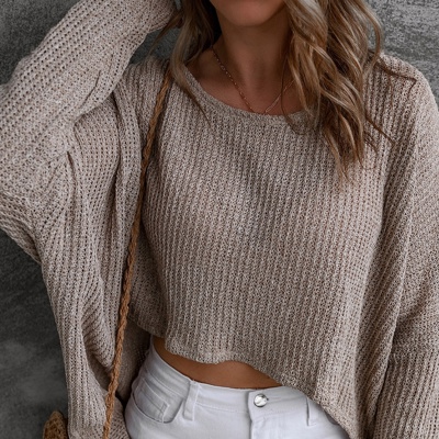 Dolman Long Sleeve Slouchy High Low Top | S-XXL