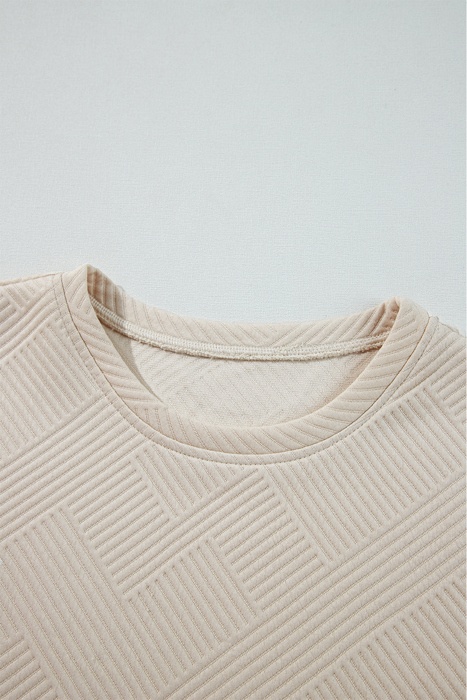 MY DREAM LIFE | Textured Long Sleeve Side Pockets Shift Dress