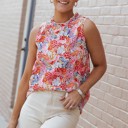Small Multicolored Floral Halter Top