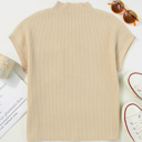  MY DREAM LIFE | Pocket Ribbed Knit Short Sleeve Sweater | S-XL